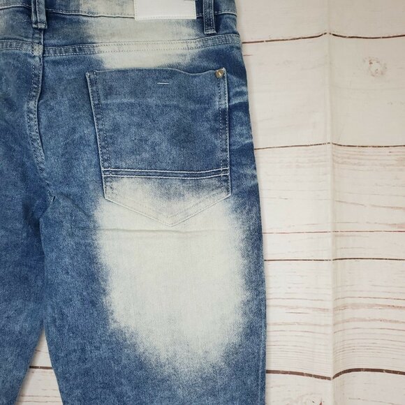 Southpole Men’s Skinny Distressed Stretch Denim Blue White Jeans Size 30x32 - Picture 6 of 11